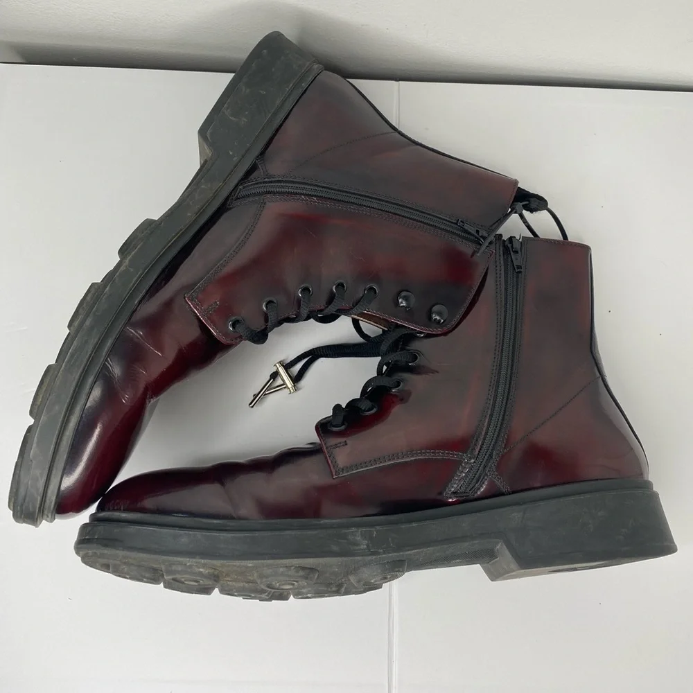 BOEMOS Men's Italian Burgundy Boots